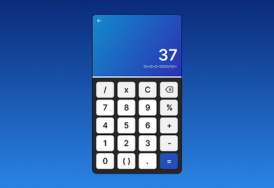 Daily UI #004 - Calculator appdesign blue branding calculator design graphic design mobile app modern product design typography ui ux