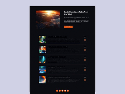 podcast design audio clean design earth episode graphic design illustration landing page minimal music nature play playlist podcast podcast design sound ui ui design web design website design