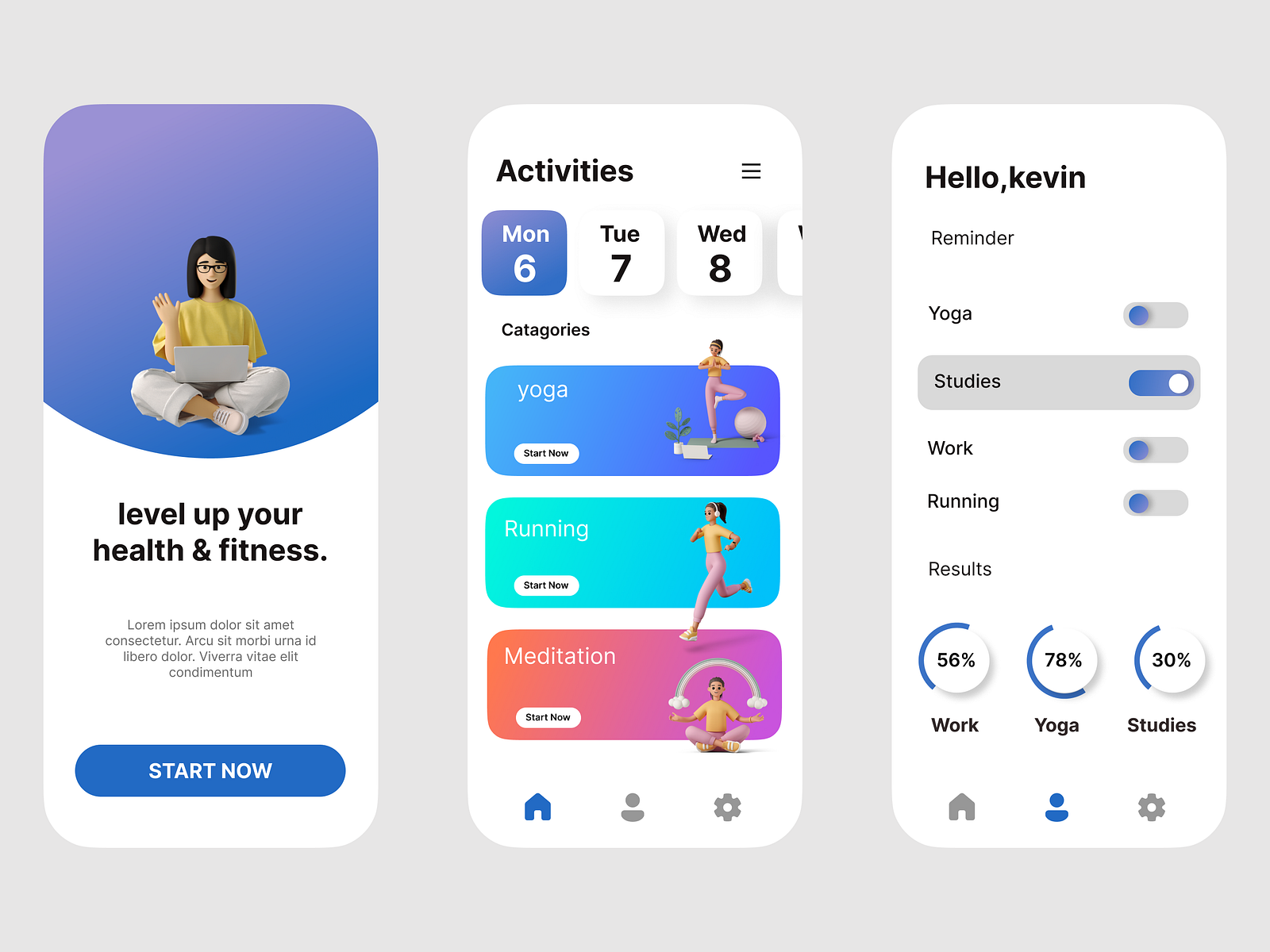 Fitness App by Priyanka Naik on Dribbble