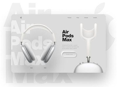 AirPods Max Concept 3d animation branding design graphic design landingpage logo motion graphics typography ui ux website