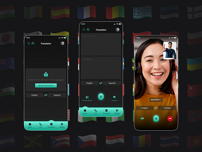 AI-powered translation app! design ui