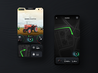 Smart Tractor Tracking App branding daily challange dailyui design dubai india mumbai product design smart tractor tracking tractor ui uiux