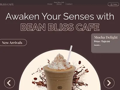 Coffee Website Landing Page Animation animation branding design graphic design ui ux web design
