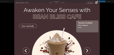 Coffee Website Landing Page Animation animation branding design graphic design ui ux web design