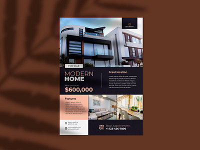 Modern Real estate flyer design adobe photoshop advertising banner branding business corporate creative flyer digital design double sided flyer flyer design flyers marketing marketing collateral marketing material modern flyer print design real estate real estate flyer social media banner