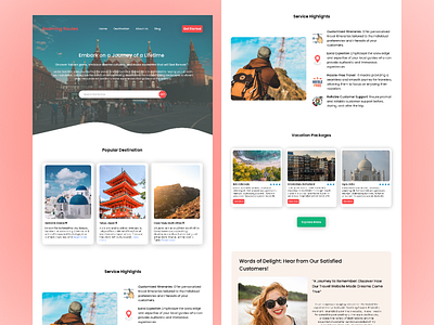 Roaming Routes Travel Website appdesign branding design figma graphic design illustration landing page ui ux web design