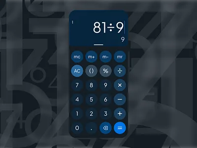 🧮 Calculator view | DAY 13 graphic design ui