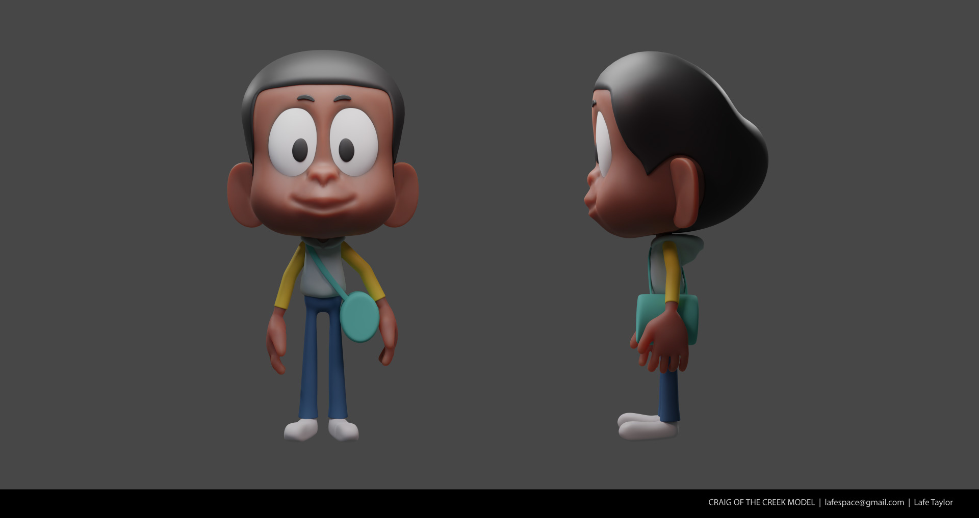 Craig of the Creek Model 3d animation blender cha character design lafespaceart