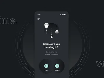 Time travel app product design uxui visual design