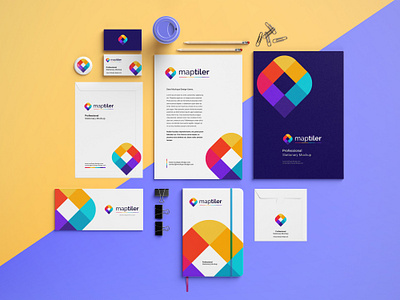 Maptiler Brand Design branding color data design gps icon innovation location logo map maptiler vibrant