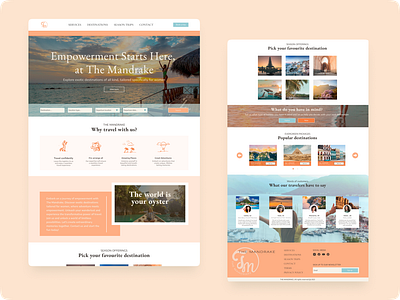 Travel Agency Website Home Page branding design graphic design home page design logo travel agency website design typography ui ux web design