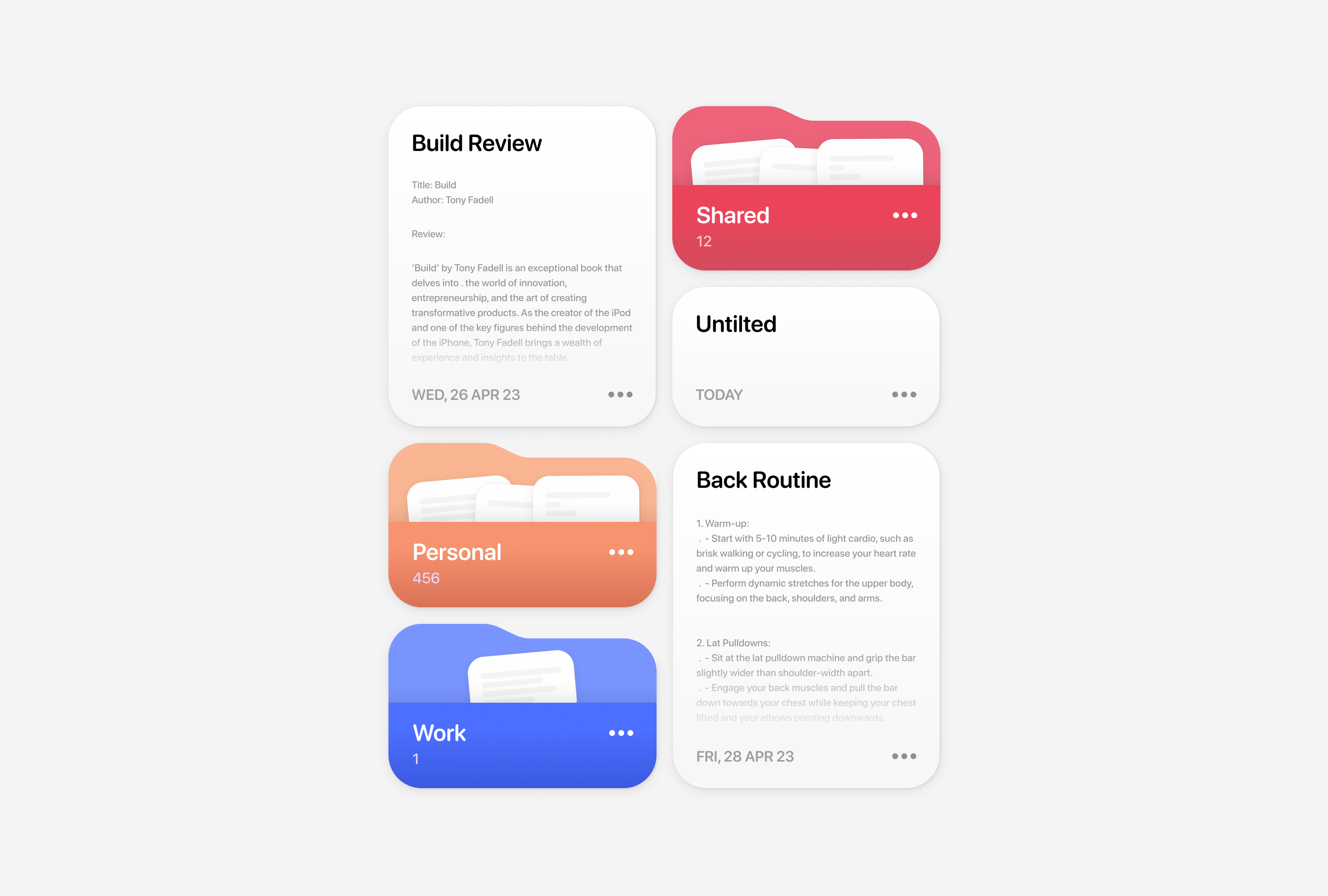 Widgets 🗂️ app block dashboard drive folders ios macos papers product ui widget