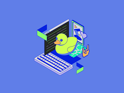 A rubber duck can help you solve your problems animation app branding design graphic design illustration logo ui ux vector