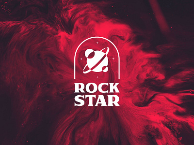 Rock Star - Logo black hole branding design graphic design illustration logo red rock star space space station space x vector