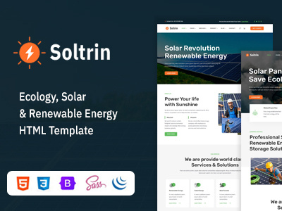 Soltrin - Solar & Renewable Energy HTML Template