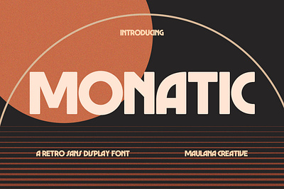 Monatic Retro Sans Display Font animation branding decorative font font fonts graphic design logo nostalgic sans font sans serif