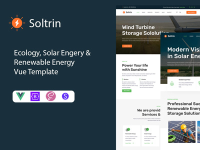 Soltrin - Solar & Renewable Energy Vue Js Template