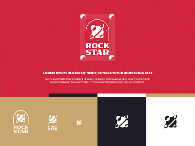 Rock Star - Brand Identity black hole brand branding design graphic design logo red rock star space space station typography vector