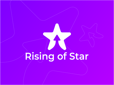 A Minimal Looking Star + Rise Logo Design | Presentation artwork branding business creative design flat graphic design grow illustrator logo minimal minimalist photoshop presentation professional rise star up vector