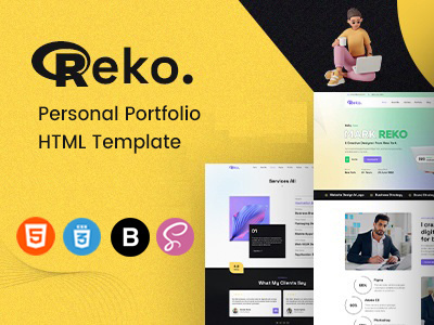 Reko - Personal Portfolio/CV HTML Template writer