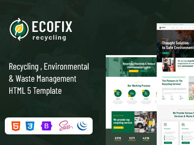 Ecofix - Recycling Services & Waste Management HTML Template