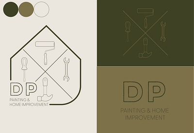 DP Painting & Home Improvement branding design graphic design illustration logo typography