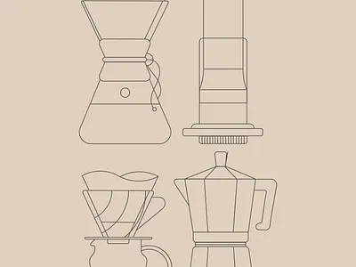 Coffee Illustrations branding design graphic design illustration