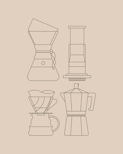Coffee Illustrations branding design graphic design illustration