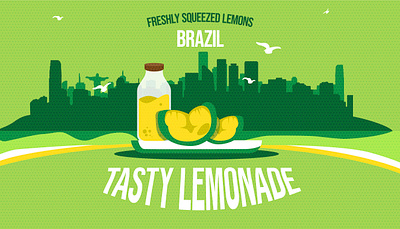 Brazilian Lemonade advertising affinity affinity designer affinity photo branding brazil color design drink green illustration lemonade packaging tasty vector vector illustration yellow