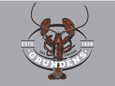 Lobster branding fishing graphic design illustration lobster tee tee shirt