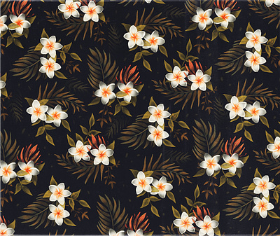 Plumaria art digitalpainting flowers illustration pattern patterndesign surfacedesign