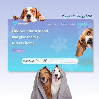 Pawsome 🐾 branding dailyui design graphic design illustration ui vector