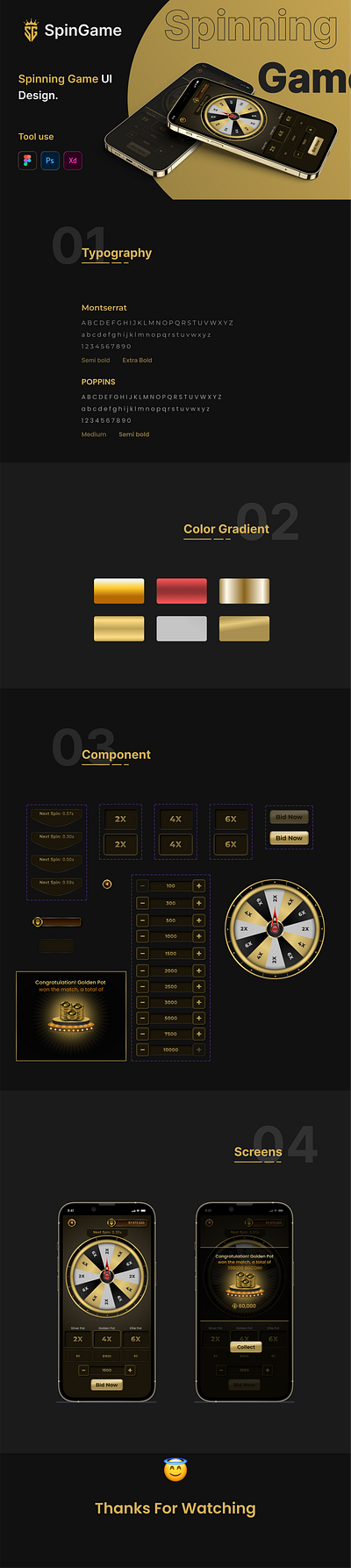 Spin Game User Interface Design casino game game design illustration slot game spin game ui ux