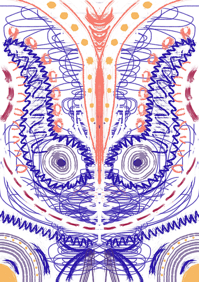 2 blue illustration paisley pattern