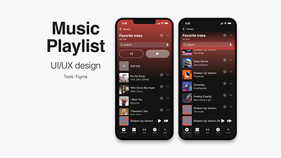 Music playlist – UI/UX design ios music playlist ui ux