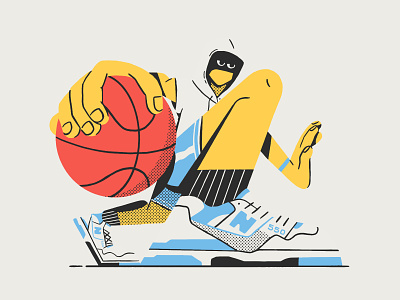 New Balance Artist Collaboration 550s all the pretty colors basketball character fashion illustration nathan walker new balance sneakers sports