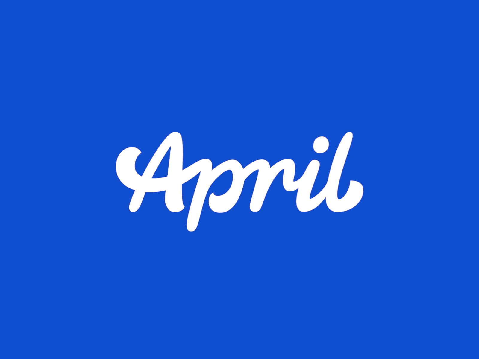 April logo animation lettering logo motion design vector