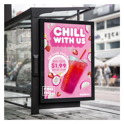 Dunkin Advertising Assignment advertising design graphic design illustration marketing typography