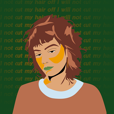 I will not cut my hair drawing