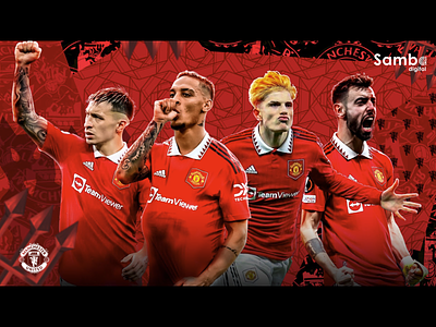 Manchester United top player composition branding design figma graphic design