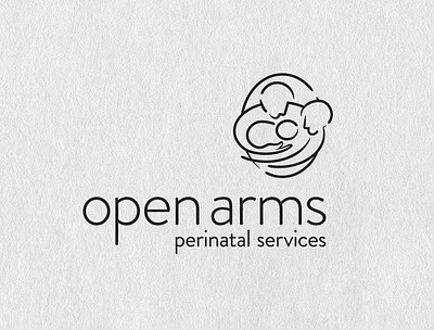 Open Arms Logo Redesign birth community connection doula family hug logo logo redesign love