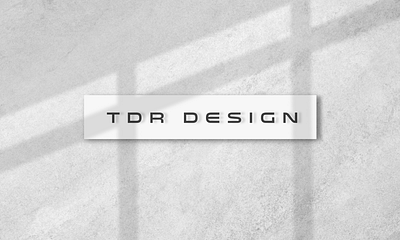 The TDR DESIGN logo branding design graphic design logo typography