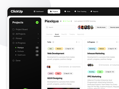 ClickUp: Project/Team Management - SaaS Dashboard Product Design collabration dashboard dashboard ui design management product project project management software team team management template ui ui ux ux web app web application webdesign