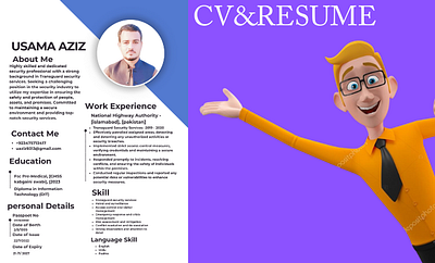 CV/RESUME branding cv graphic design resume