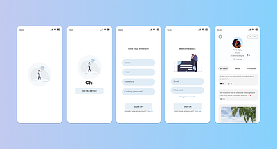 Chi | Mindfulness & Meditation App app app design branding design meditation mindfulness mindfulness app ui user interface ux uxui visual design