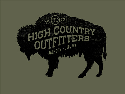 Bison Country bison branding buffalo graphic design illustration tee tee shirt