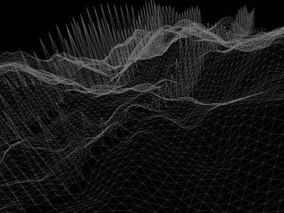 3D Interactive Wave pt.10 — coding an app 3d abstract animation art c4d cinema 4d cinema4d concept grid landscape mesh mountains peaks sharp spikes topography triangle triangles ui