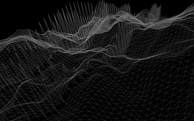 3D Interactive Wave pt.10 — coding an app 3d abstract animation art c4d cinema 4d cinema4d concept grid landscape mesh mountains peaks sharp spikes topography triangle triangles ui