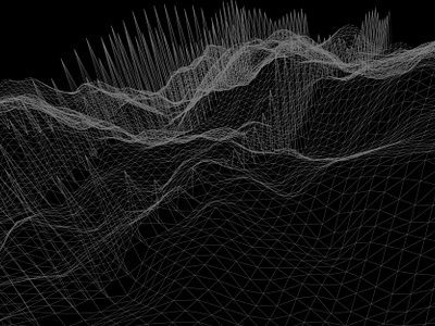 3D Interactive Wave pt.10 — coding an app 3d abstract animation art c4d cinema 4d cinema4d concept grid landscape mesh mountains peaks sharp spikes topography triangle triangles ui