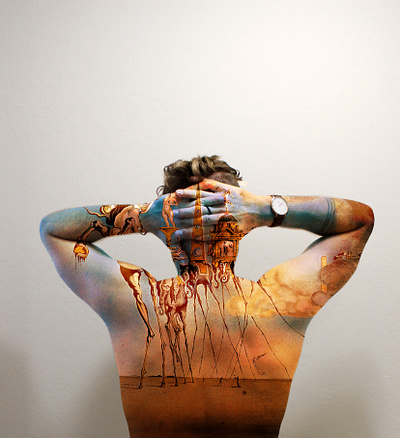 Colorful Bodies - The Temptation of Saint Anthony colorful bodies dali design human canvas photography